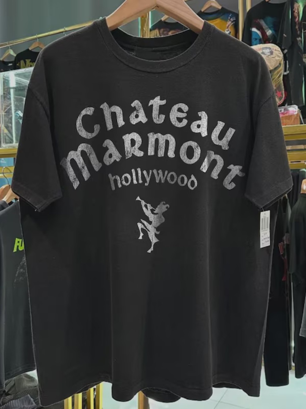 Chateau Marmont Hollywood Black Graphic Tee